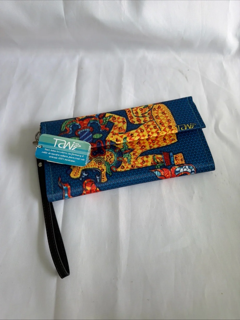 NWT Tawi Clutch Wallet with Several Pockets, Zippered Compartment, Snap Closure